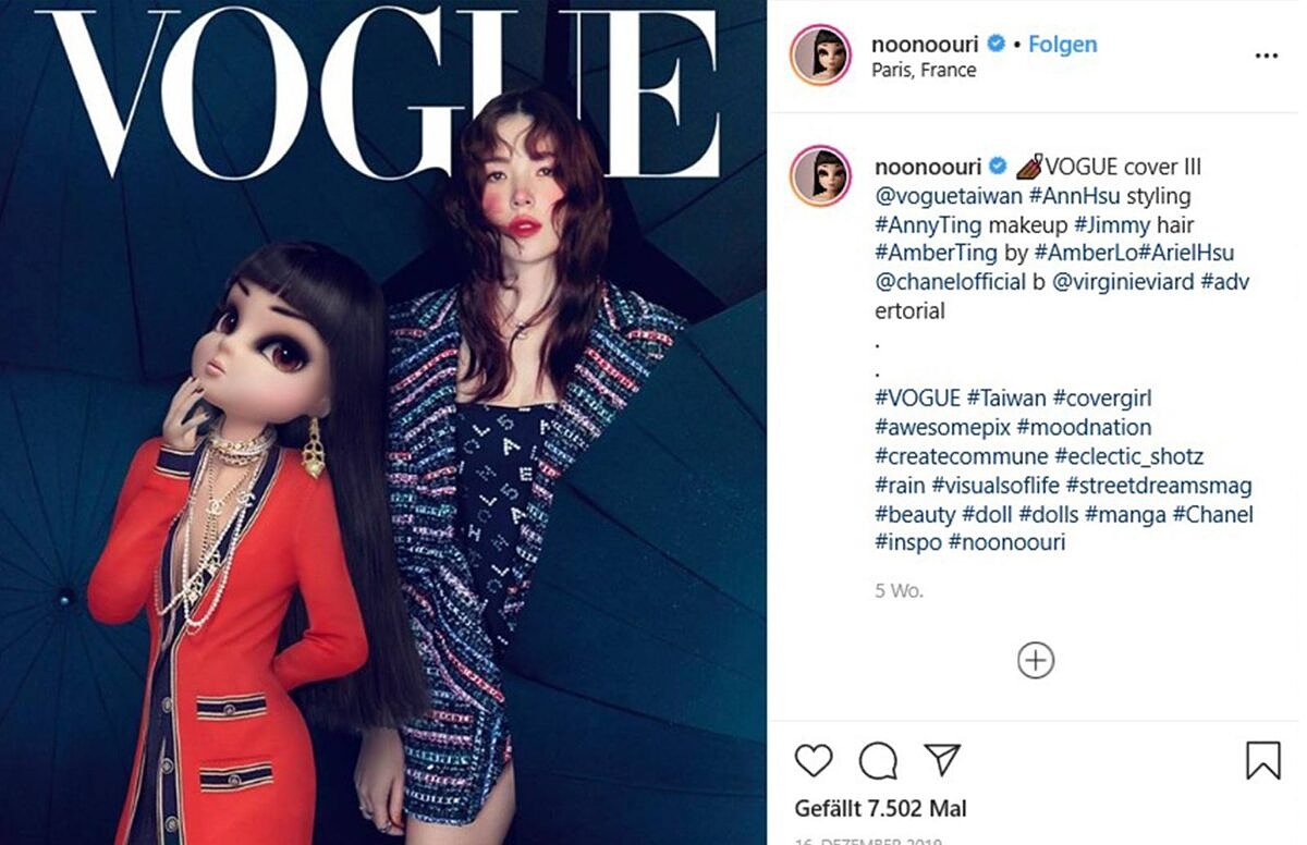 Noonoouri is Germany’s best-known virtual influencer and has more than 300,000 Instagram followers. As a virtual influencer, Noonoouri has already worked with numerous major fashion labels.